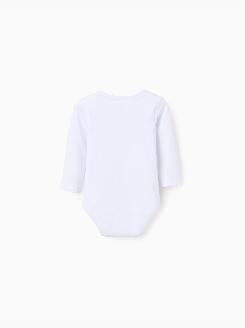 Lot de 4 bodies en coton avec imprimé Blanc - Kiabi