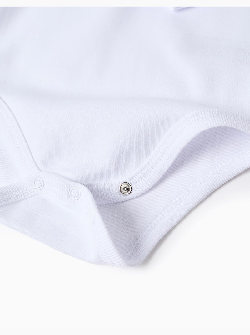 Lot de 4 bodies en coton avec imprimé Blanc - Kiabi