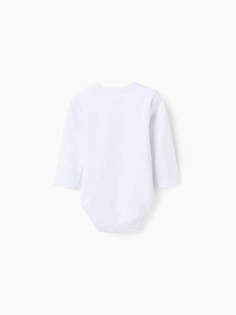 Lot de 4 Bodies en Coton Blanc - Kiabi