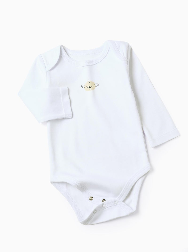 Lot de 4 Bodies en Coton Blanc - Kiabi