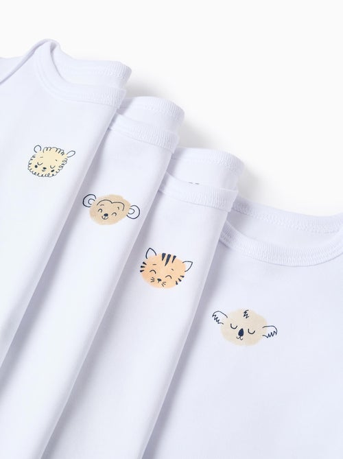 Lot de 4 Bodies en Coton - Kiabi