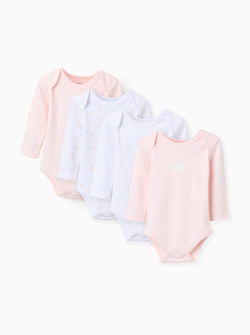 Lot de 4 Bodies en Coton - Kiabi