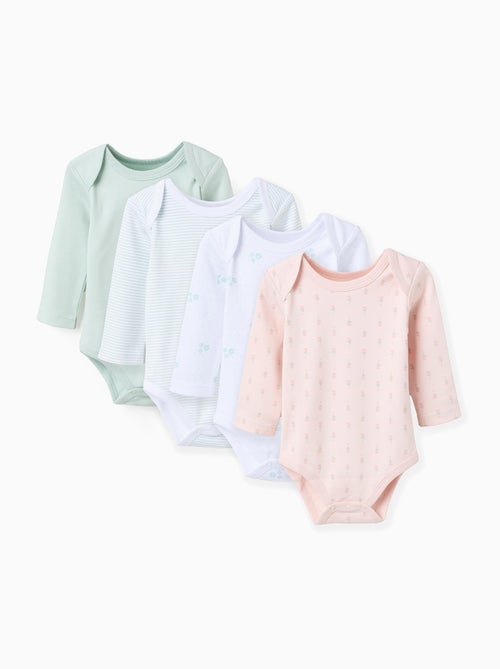 Lot de 4 Bodies en Coton - Kiabi