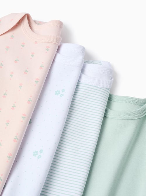 Lot de 4 Bodies en Coton - Kiabi