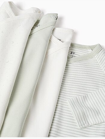 Lot de 4 bodies en coton croisés