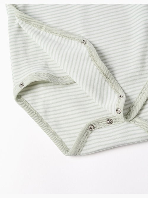 Lot de 4 bodies en coton croisés - Kiabi