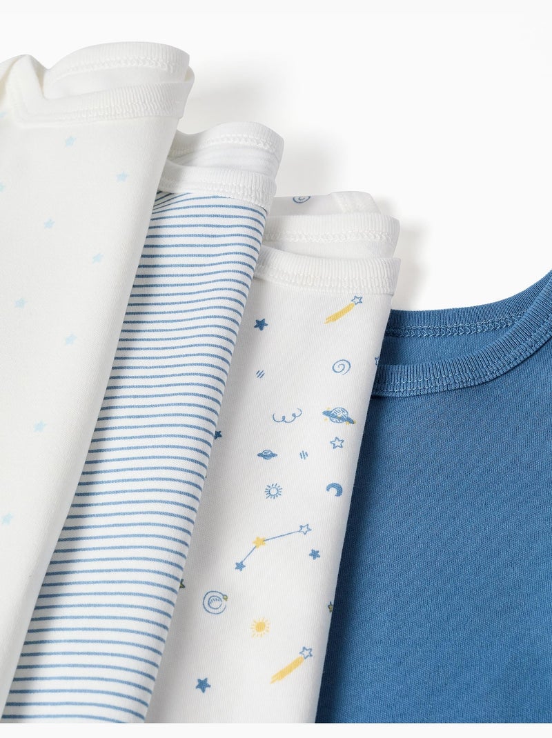Lot de 4 bodies en coton unis/imprimés Multicolore - Kiabi
