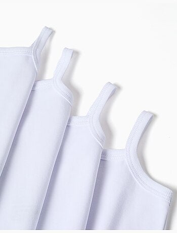 Lot de 4 bodies unis à bretelles