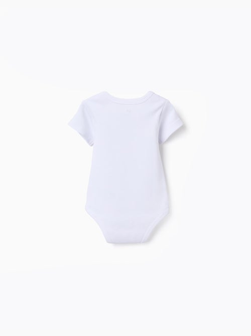 Lot de 4 bodies unis à manches courtes - Kiabi