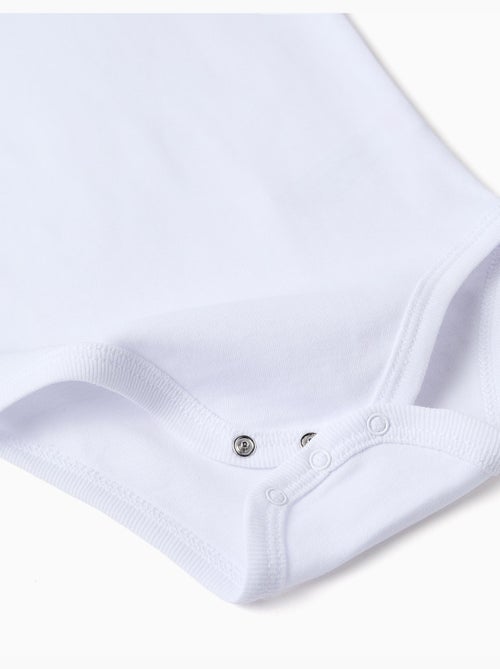 Lot de 4 bodies unis à manches courtes - Kiabi