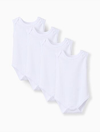 Lot de 4 bodies unis sans manches