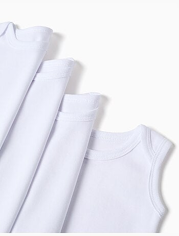 Lot de 4 bodies unis sans manches