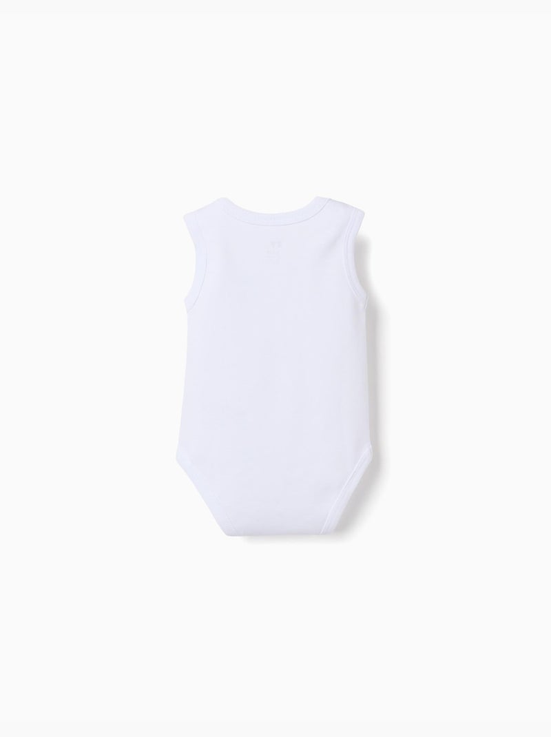 Lot de 4 bodies unis sans manches Blanc - Kiabi