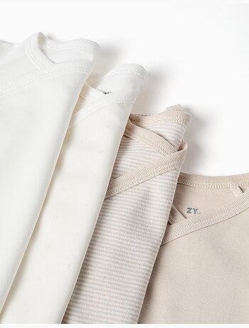 Lot de 4 bodys croisés en coton