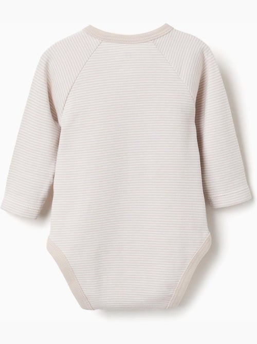 Lot de 4 bodys croisés en coton - Kiabi