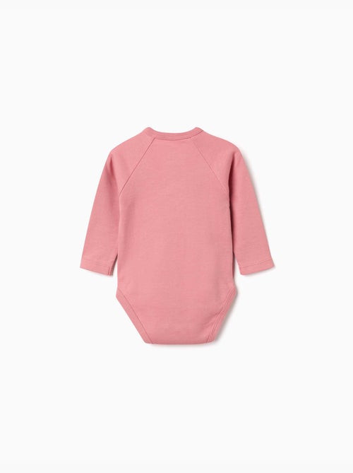 Lot de 4 bodys en coton croisés unis/imprimés - Kiabi Lot de 4 bodys en coton croisés unis/imprimés - Kiabi