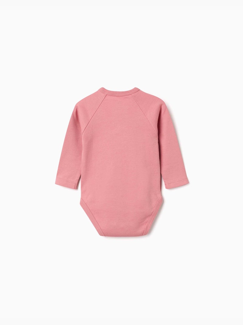 Lot de 4 bodys en coton croisés unis/imprimés Multicolore - Kiabi