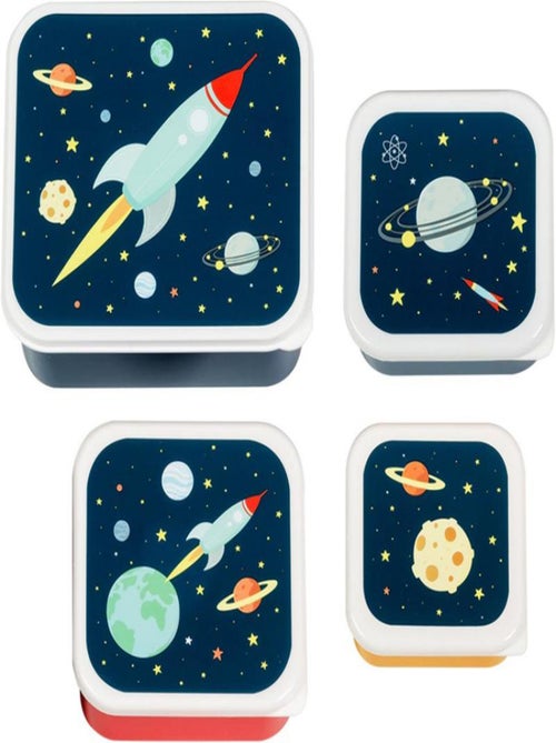 Lot de 4 boîtes à goûter Espace - Kiabi