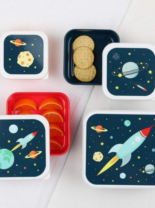 Lot de 4 boîtes à goûter Espace - Kiabi