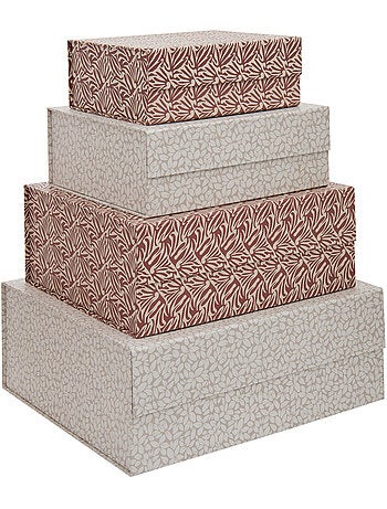 Lot de 4 boîtes de rangement 25/30/35/40cm magnetbox