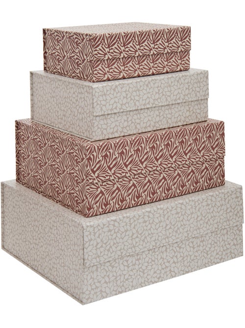 Lot de 4 boîtes de rangement 25/30/35/40cm magnetbox - Kiabi