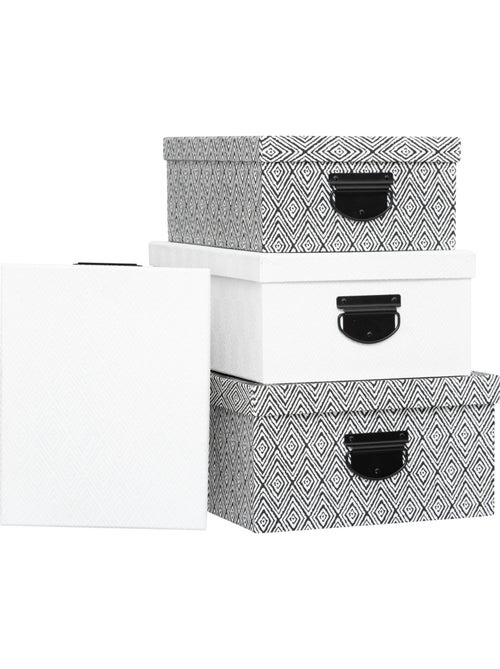 Lot de 4 boîtes de rangement BOX' - Kiabi