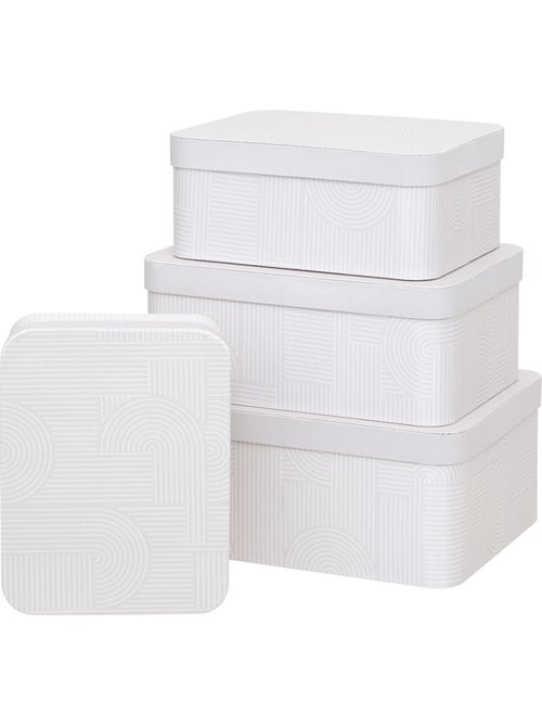 Lot de 4 boîtes de rangement polybox - Kiabi