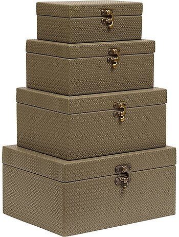 Lot de 4 boîtes rectangulaires BONIE