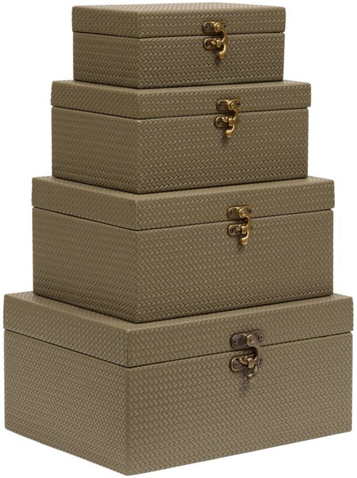 Lot de 4 boîtes rectangulaires bonie - Kiabi