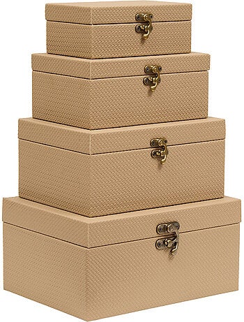 Lot de 4 boîtes rectangulaires BONIE