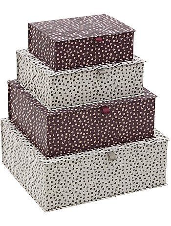 Lot de 4 boîtes rectangulaires BOXTAB