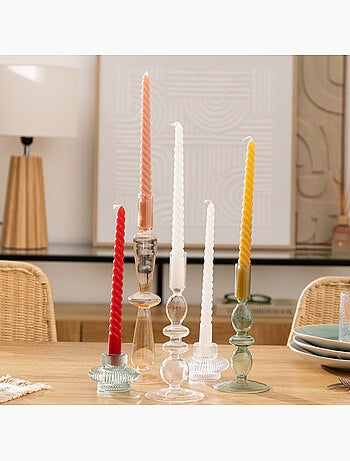 Lot de 4 bougie-bâtons TWIST MANY