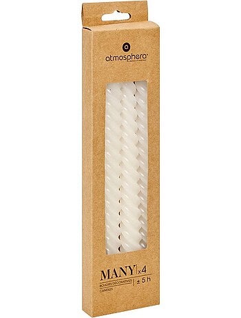 Lot de 4 bougie-bâtons TWIST MANY