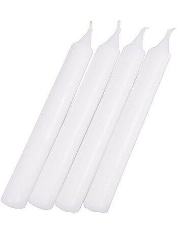 Lot de 4 bougies chandelier blanc