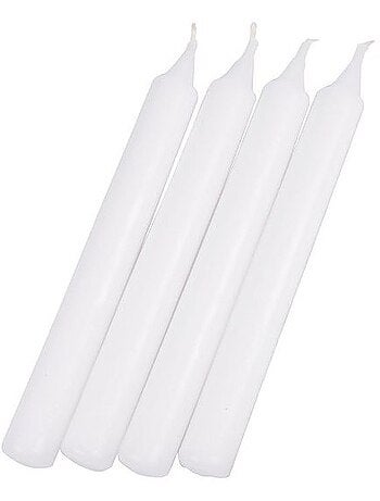 Lot de 4 bougies chandelier blanc