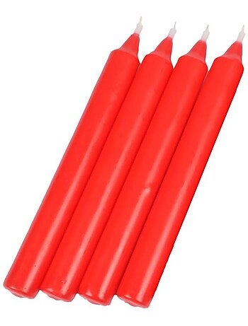 Lot de 4 bougies chandelier blanc