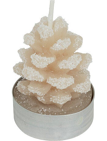 Lot de 4 bougies chauffe-plats 100g pomme de pain enneigée