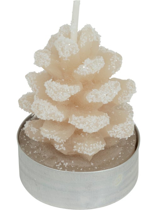 Lot de 4 bougies chauffe-plats 100g pomme de pain enneigée - Kiabi