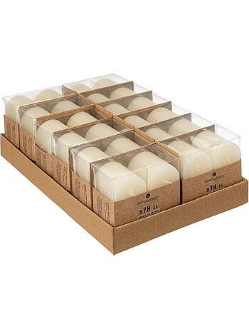 Lot de 4 bougies rustique olia