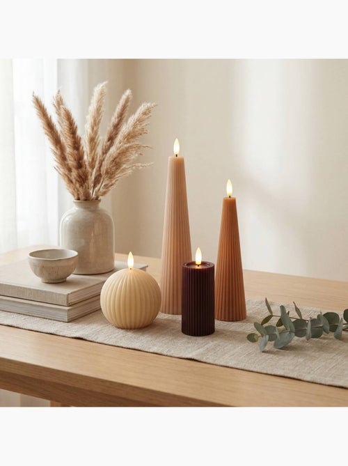 Lot de 4 bougies led crysta - Kiabi