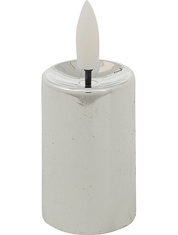 Lot de 4 bougies LED votives métal rouge