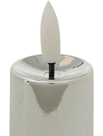 Lot de 4 bougies LED votives métal rouge