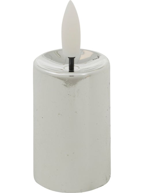 Lot de 4 bougies LED votives métal argent - Kiabi
