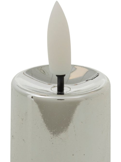 Lot de 4 bougies LED votives métal argent - Kiabi