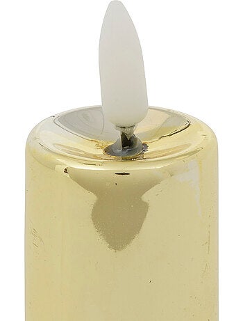 Lot de 4 bougies LED votives métal rouge