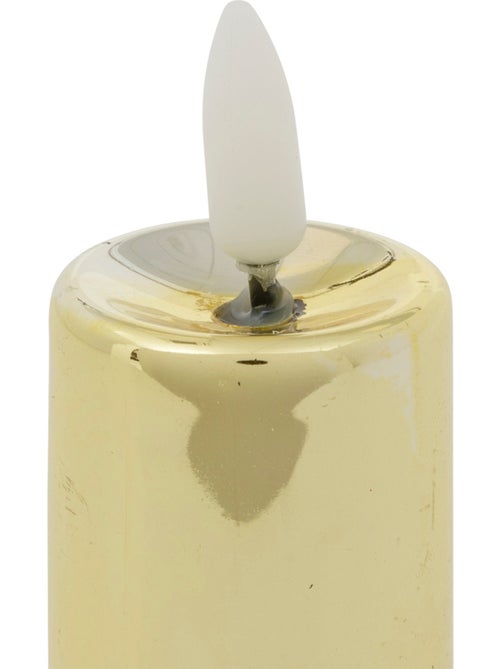 Lot de 4 bougies LED votives métal doré - Kiabi