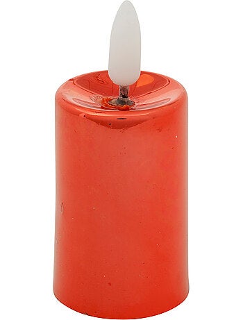 Lot de 4 bougies LED votives métal rouge