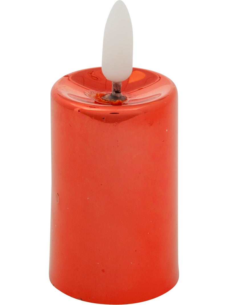 Lot de 4 bougies LED votives métal rouge Rouge - Kiabi