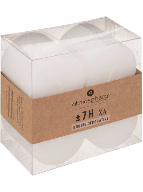 Lot de 4 bougies rustique OLIA - Kiabi