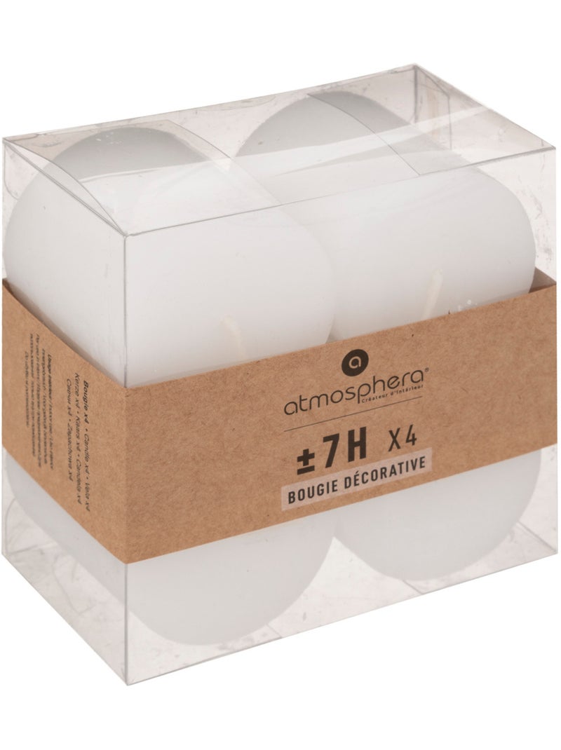 Lot de 4 bougies rustique OLIA Blanc - Kiabi